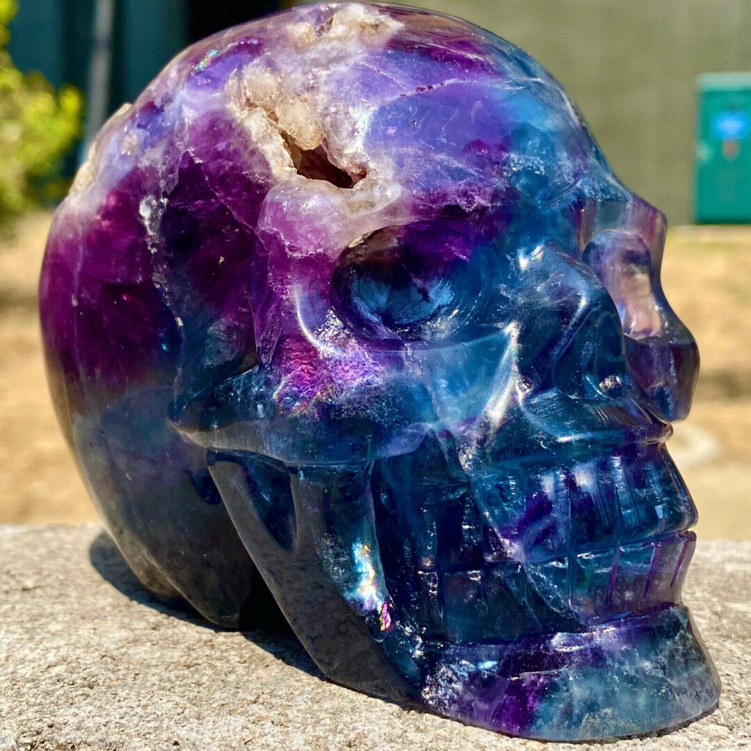 Amethyst crystal skull.