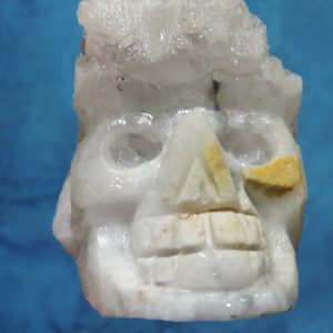 White crystal skull with teeth carved in